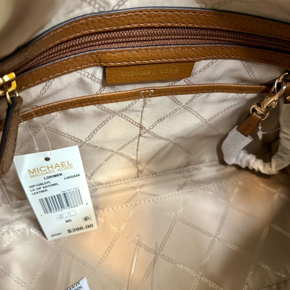 Michael Kors Large Pebbled Leather Satchel Bag - Picture 8 of 14